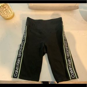 Calvin Kline lime green biker shorts
